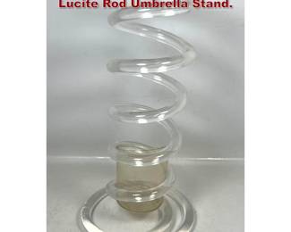 Lot 721 DOROTHY THORPE Style Spiral Lucite Rod Umbrella Stand. 