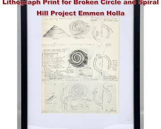 Lot 718 Robert Smithson Developmental Lithograph Print for Broken Circle and Spiral Hill Project Emmen Holla