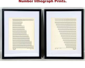 Lot 707 Pr Hanne Darboven Conceptual Number lithograph Prints.