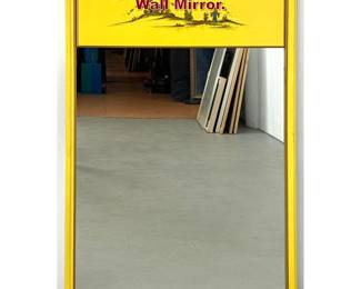Lot 927 MidCentury Yellow Chinoiserie Wall Mirror. 