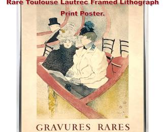 Lot 962 1964 Exhibit Gallerie 65, Gravures Rare Toulouse Lautrec Framed Lithograph Print Poster. 
