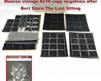 Lot 1151 Large Lot Assortment of Marilyn Monroe vintage 8x10 copy negatives after Bert Stern The Last Sitting