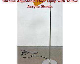 Lot 714 Robert Sonneman for George Kovacs Chrome Adjustable Floor Lamp with Yellow Acrylic Shade.