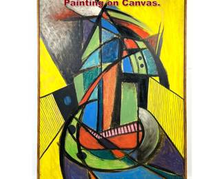 Lot 973 Thomas Eldred Abstract Modern Painting on Canvas.