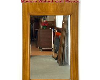 Lot 831 Mid Century Modern American Modern Walnut wall Mirror. 