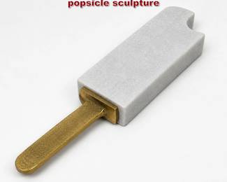 Lot 1157 Pop art marble and brass popsicle sculpture 