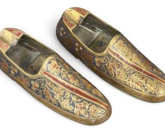 Brass Shoe Ashtrays