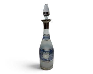 Nottingham etched glass decanter