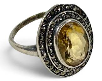 Sterling Silver ring with gemstones