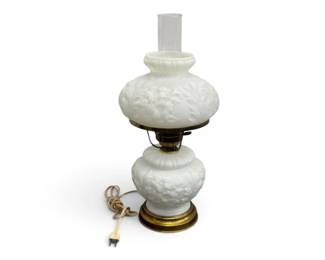 Milk Glass Hurrican Lamp