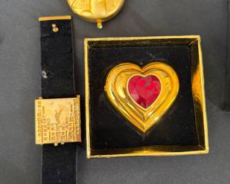 YSL Ruby Red Crystal Power Compact, YSL Makeup Palette Bracelet