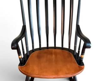 Vintage Rocking Chair W Gold Stenciling