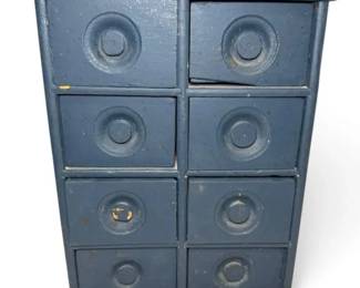 Blue Wooden Storage Cabinet