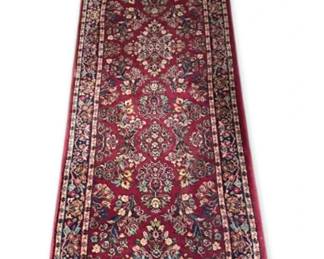 PersianStyle Red Floral Hallway Runner Rug 17ft x 2ft