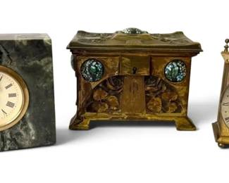 Brass Clock, Jewelry Box, More