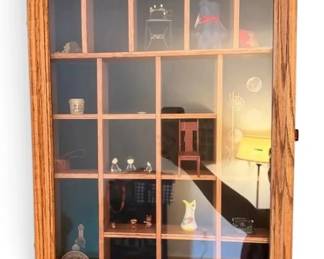 Wall Mounted Knickknack Cabinet Miniatures