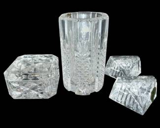 Waterford Crystal Glass Storage Box, Cup, More
