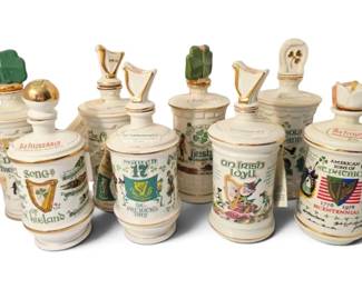 Old Fitzgerald Old Commonwealth Bourbon Whiskey Decanters 8 Total