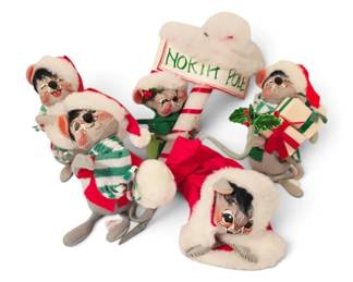 Vintage Annalee North Pole Christmas Mice Figures