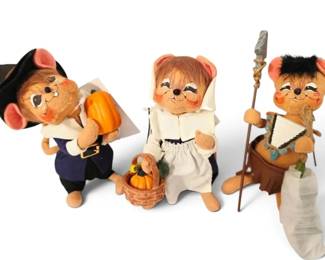 Annalee Thanksgiving Dolls w Tags