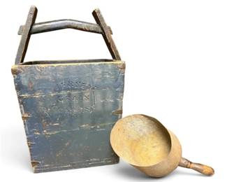 Vintage Grain Bucket Scoop