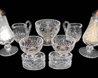 Waterford Crystal Glass Pitchers, Bowls, Salt Pepper Shakers, More