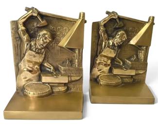 Blacksmith Brass Bookends