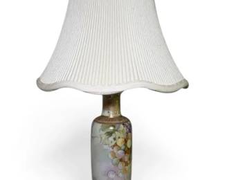 Painted Grape Porcelain Lamp