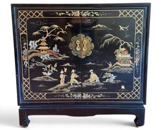Vintage Chinoiserie Decorative Cabinet