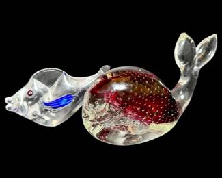 Blown Glass Fish Whale