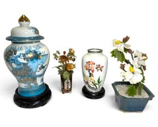 Painted Porcelain Floral Decor