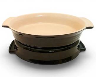 Le Creuset Black Stoneware Oval Baking Dishes