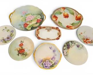 Limoges France HandPainted Dish, Rosenthal Bavaria HandPainted Plate More Floral Plates