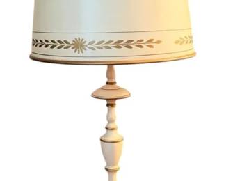 Colonial Toleware Cream Gold Table Lamp