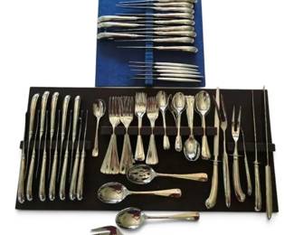 Gorham Design Studios Colonial Tipt Flatware Set 45 Pieces