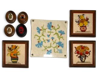 Floral Needlepoint Art