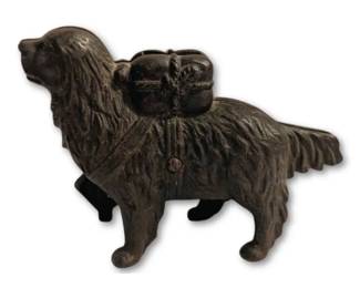 St. Bernard Cast Iron Coin Bank