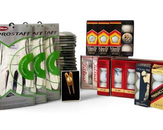 New In Box Golf Supplies Balls, Gloves, More