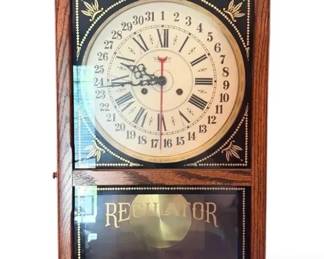 New England Clock Co. Regulator Wall Clock