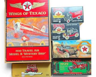 Vintage Texaco Model Car Airplane Coin Banks