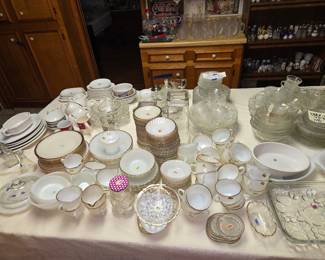 Vintage Fire King Milk Glass with gold trim