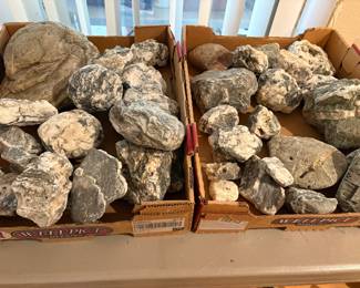 Unpolished mineral specimens