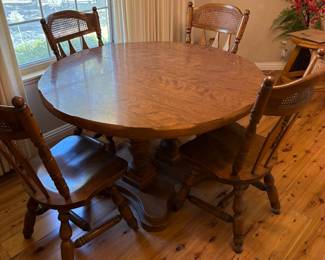 Dining table with leaf extensions