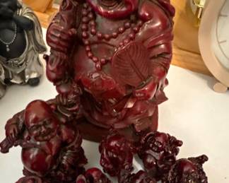 Red cinnabar laughing Buddha 