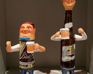 Falstaff Beer Bottle Man and Blatz Beer Can Man, sold individually