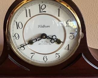 Vintage Waltham Day Chime Wood Mantle Clock second image