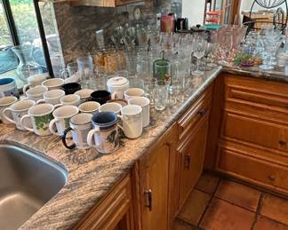 Assorted Mixed Mugs and Glassware Collection