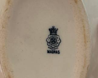 Doulton Burslem Madras Flow Blue Sauce Tureen with Underplate sixth image