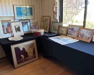 Collection of Art Prints and Watercolors