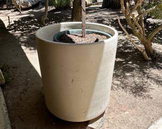 Large Glazed Ceramic Cylinder Planter  Gainey Pottery Style second image